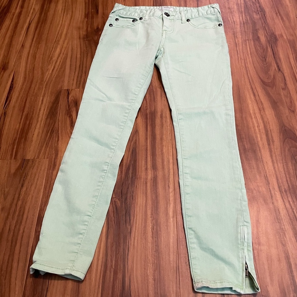 Free People Mint Green Skinny Jeans